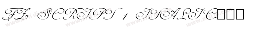 FZ SCRIPT 1 ITALIC字体转换